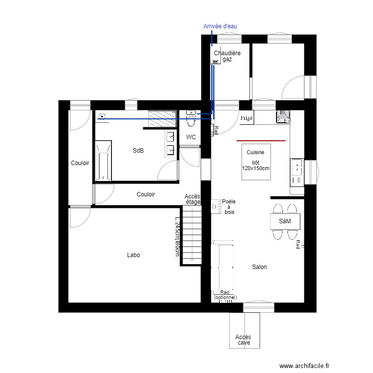 Permis Stéphanie et Killian eau. Plan de 0 pièce et 0 m2