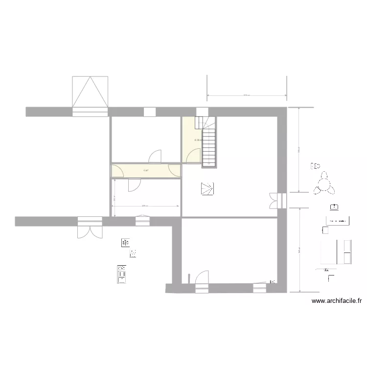 rez de chausee. Plan de 