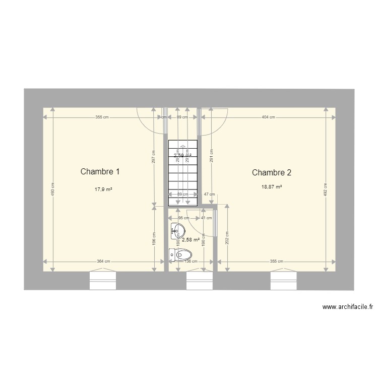 sausseyétageexistant. Plan de 0 pièce et 0 m2