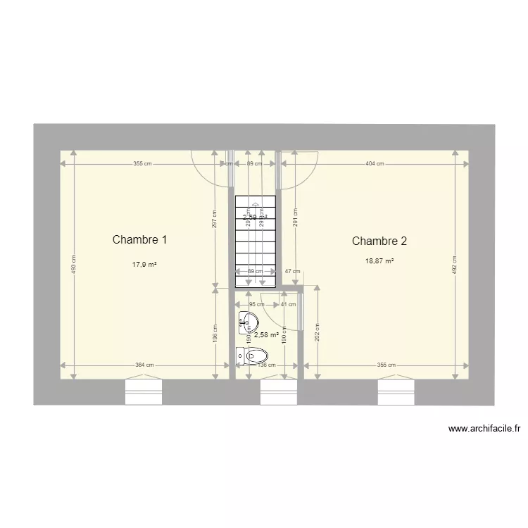 saussey&eacute;tageexistant. Plan de 