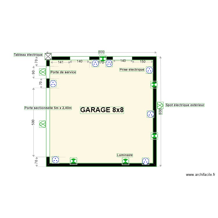 GARAGE. Plan de 0 pièce et 0 m2