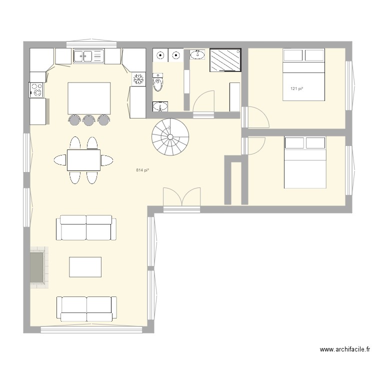 chalet 2. Plan de 0 pièce et 0 m2