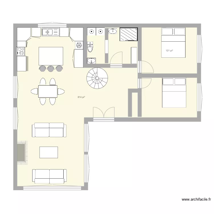 chalet 2. Plan de 