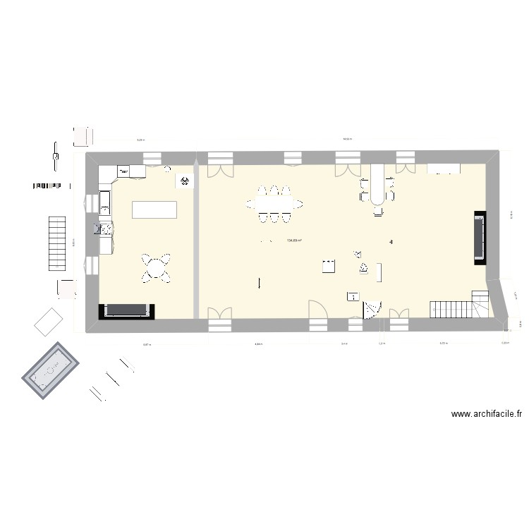Maison_V5. Plan de 1 pièce et 135 m2