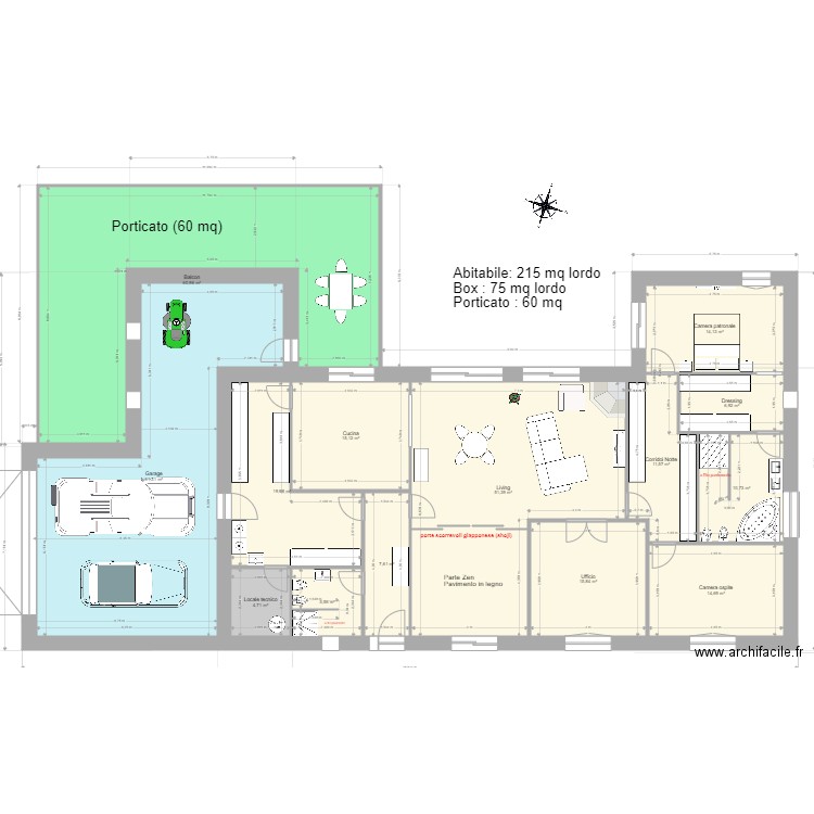 Maison 10. Plan de 14 pièces et 300 m2