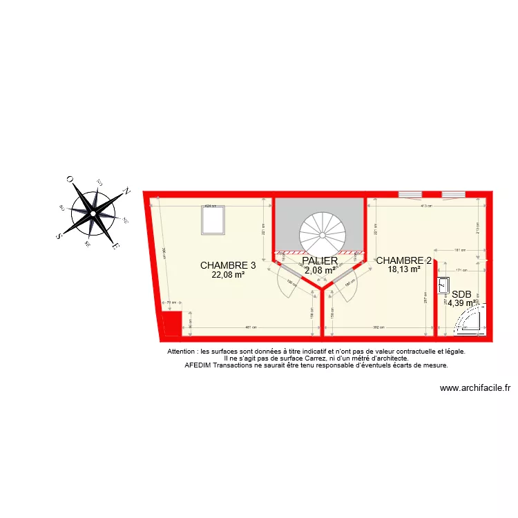 BI 7043 ETAGE 2 BIS. Plan de 