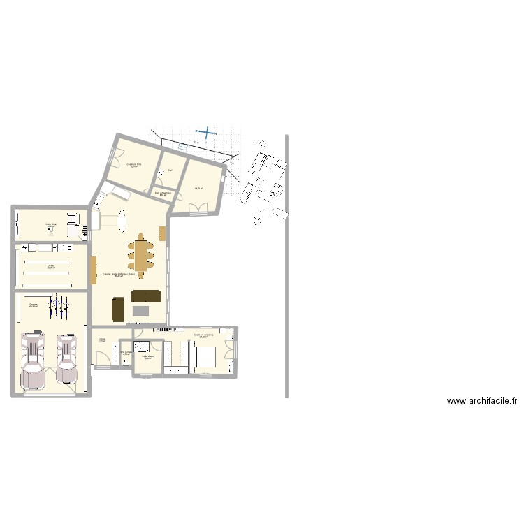 plan 5. Plan de 12 pièces et 204 m2