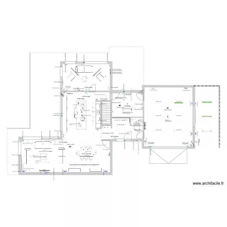 Installation électrique rez de chaussée N 1 . Plan de Installation électrique rez de chaussée N 1 . Plan de