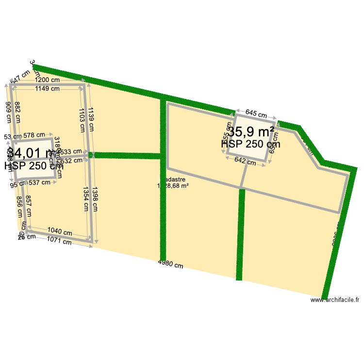 terrain . Plan de 0 pièce et 0 m2