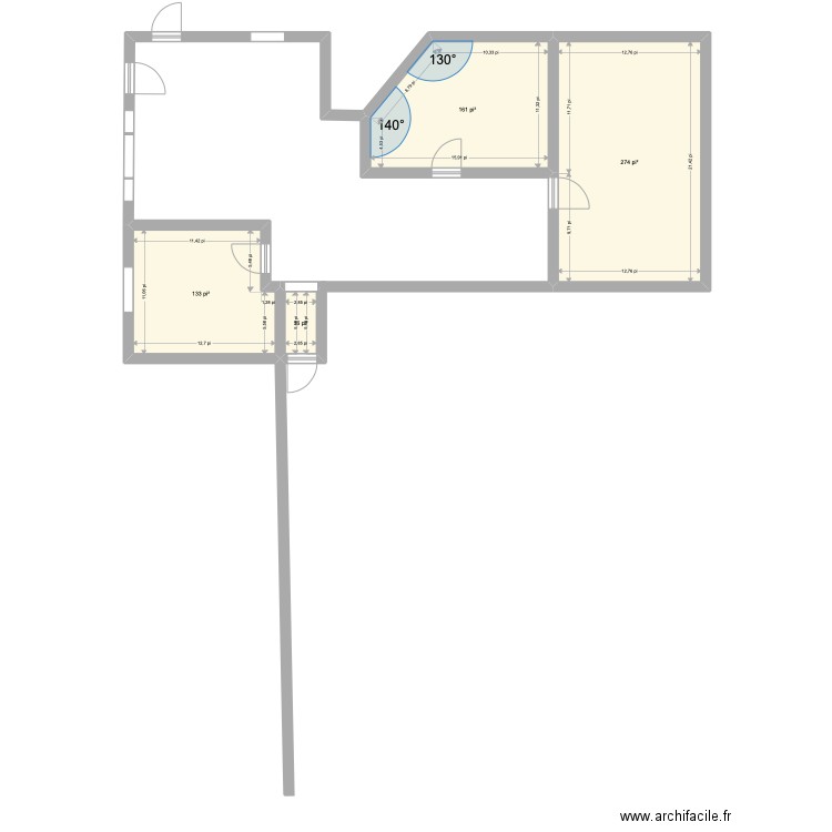 Appartement 1 premier jet. Plan de 4 pièces et 54 m2