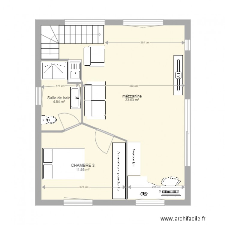 étage B. Plan de 0 pièce et 0 m2