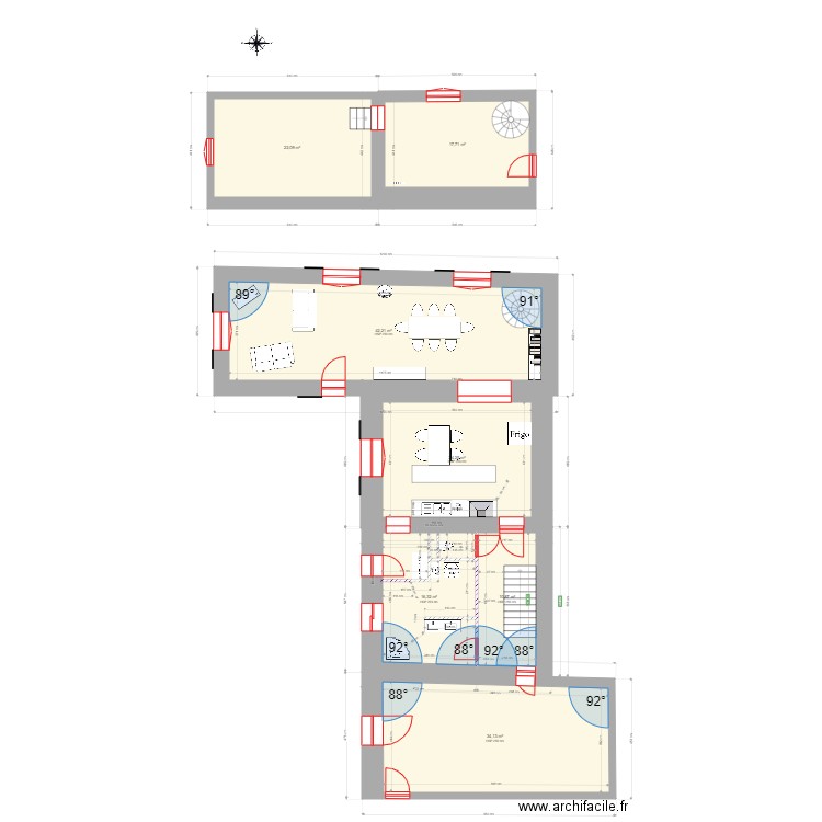 MAISON RANCHAL PROJET JF3. Plan de 7 pièces et 168 m2