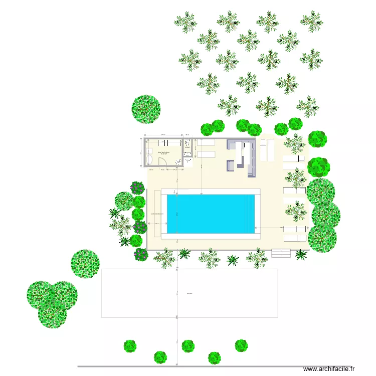 plan piscine mas. Plan de 
