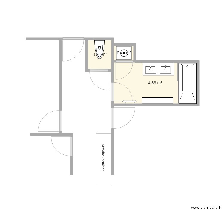 SDB ENFANTS. Plan de 0 pièce et 0 m2