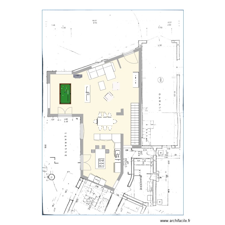 cuisine 3. Plan de 0 pièce et 0 m2
