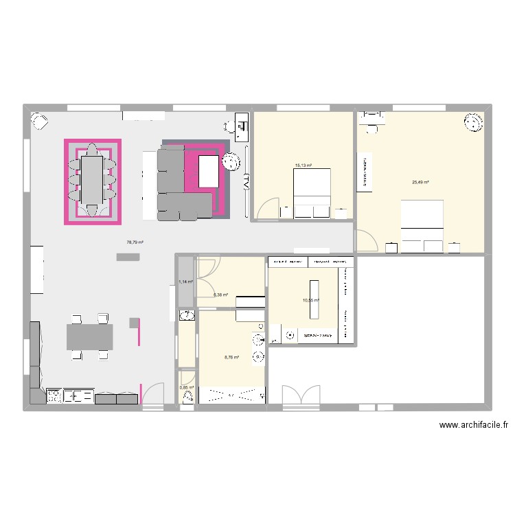 Aristide Briand V2. Plan de 8 pièces et 147 m2