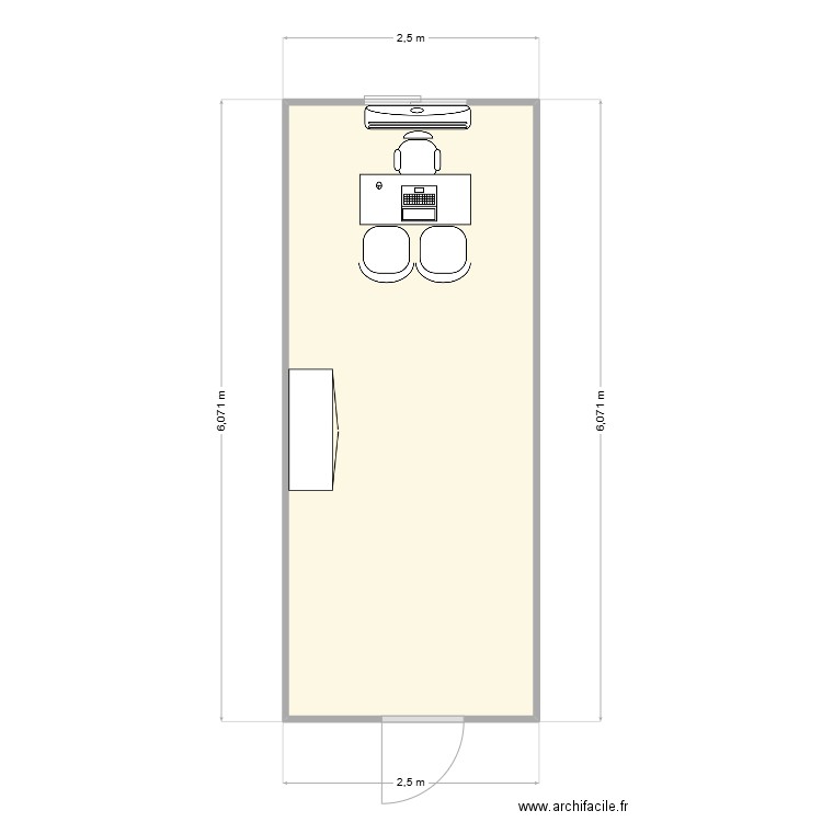 BOUYGUES CHANTIER VILLEURBANNE. Plan de 1 pièce et 14 m2