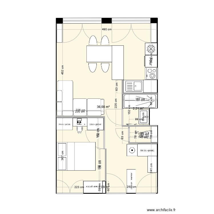 1er plan RIVAGE DE ROCHELONGUE. Plan de 0 pièce et 0 m2