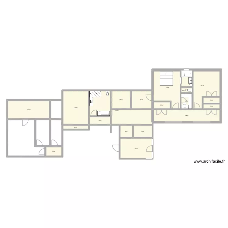 garage 2026. Plan de 19 pièces et 149 m²