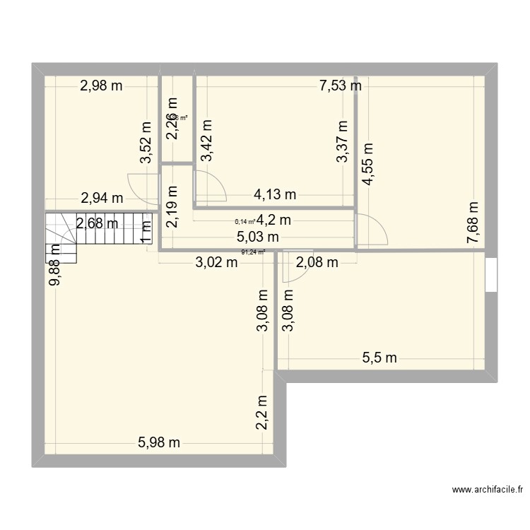 ETAGE MAISON ST ALBAN LEYSSE. Plan de 3 pièces et 99 m2