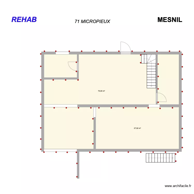MESNIL 55. Plan de 