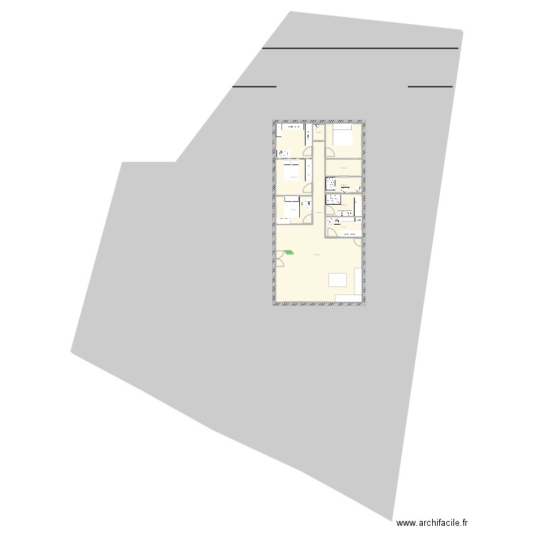 MAISON RECTANGLE. Plan de 0 pièce et 0 m2