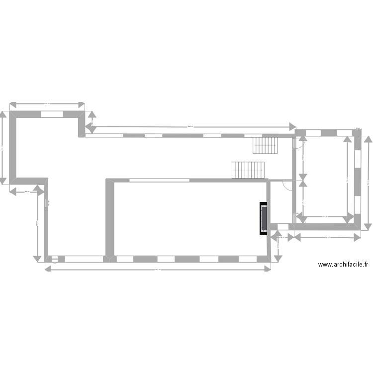 RdJ+ chambre niveau 0 Formentin SH. Plan de 3 pièces et 192 m2