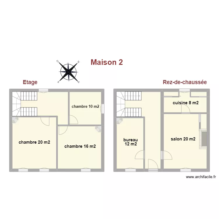 Maison 2 Daulon. Plan de 