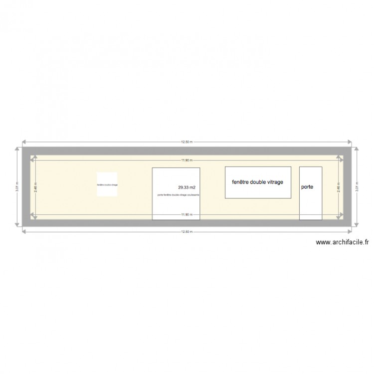 plan facade. Plan de 0 pièce et 0 m2