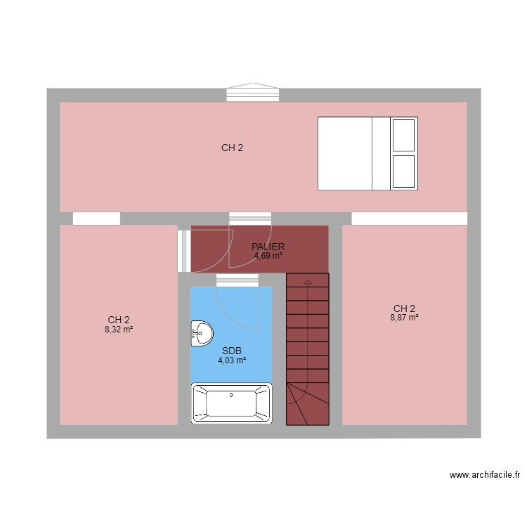 Meaux 1ER. Plan de 5 pièces et 42 m2