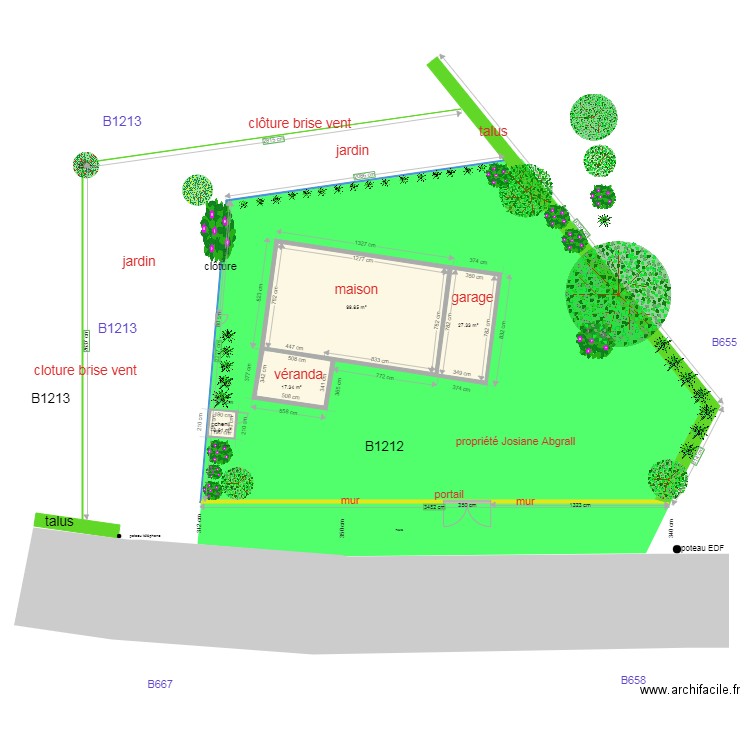 plan de masse avant projet 1. Plan de 0 pièce et 0 m2