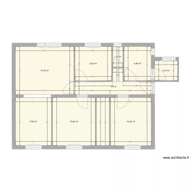 Appart 70. Plan de 