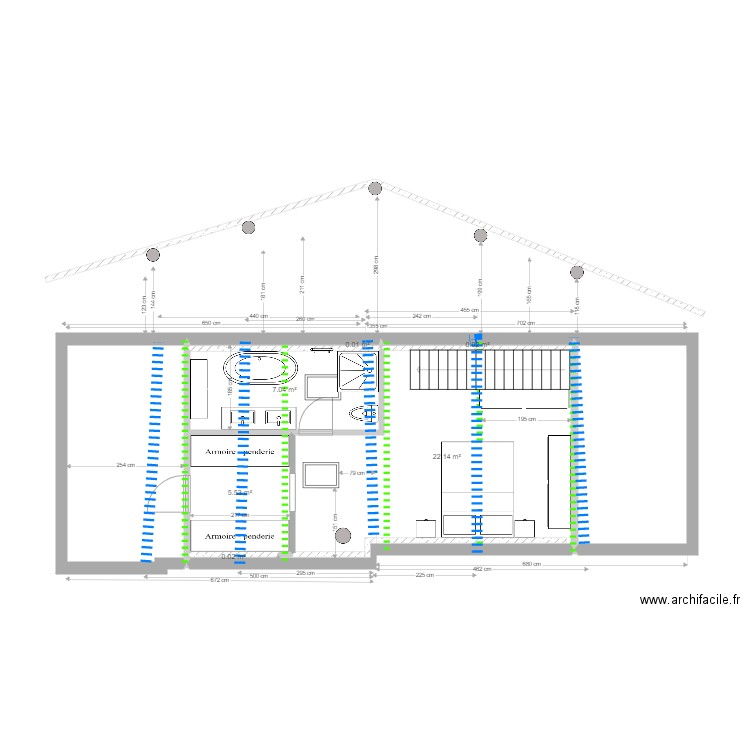 2nd floor Plan C Long. Plan de 0 pièce et 0 m2