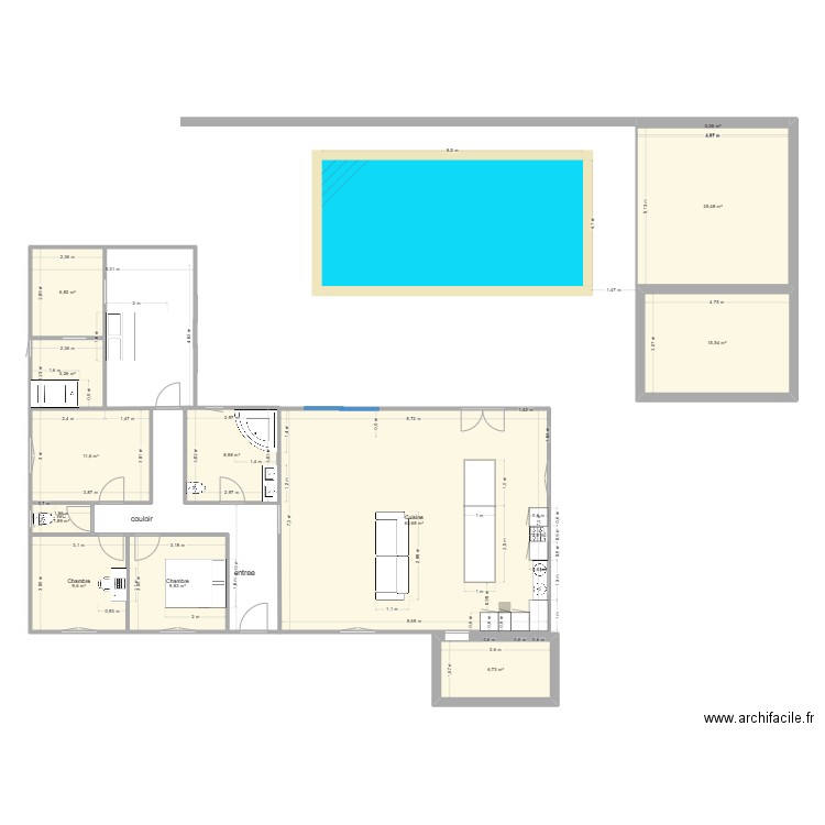 Estoublon actuel 3. Plan de 12 pièces et 165 m2