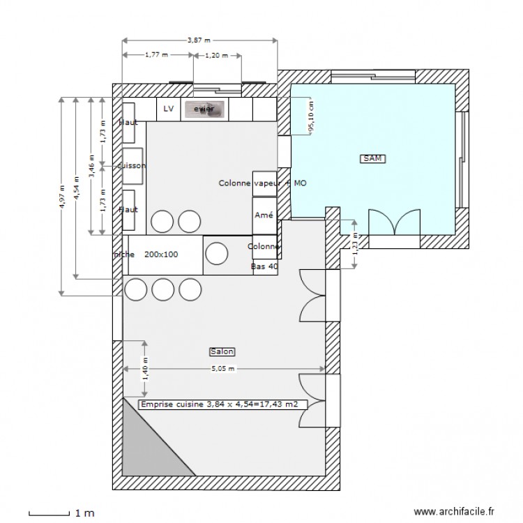 Cuisine Severine C7. Plan de 0 pièce et 0 m2