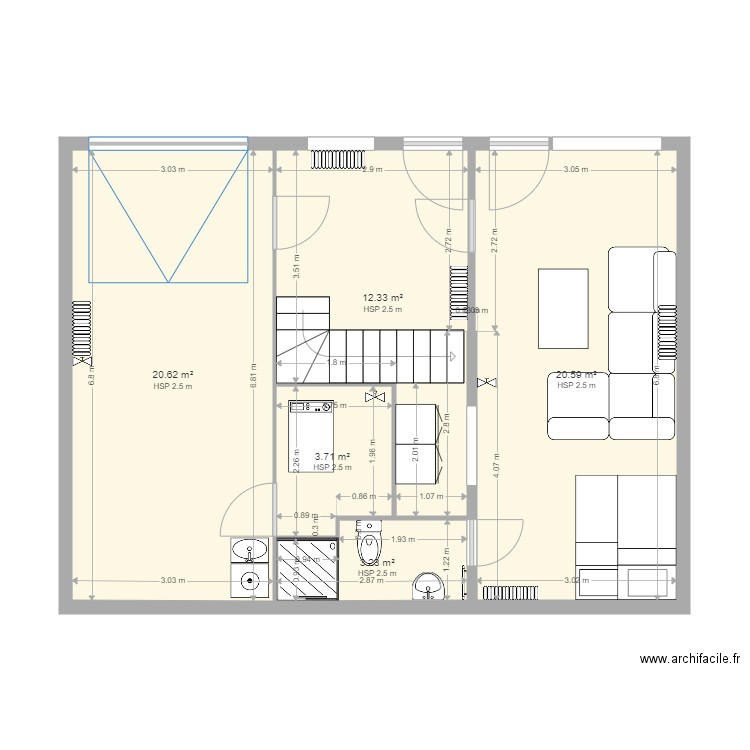 Plan tactac RDC meublés elec. Plan de 0 pièce et 0 m2