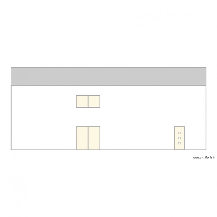 facade ouest. Plan de 0 pièce et 0 m2