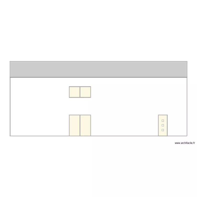 facade ouest. Plan de 
