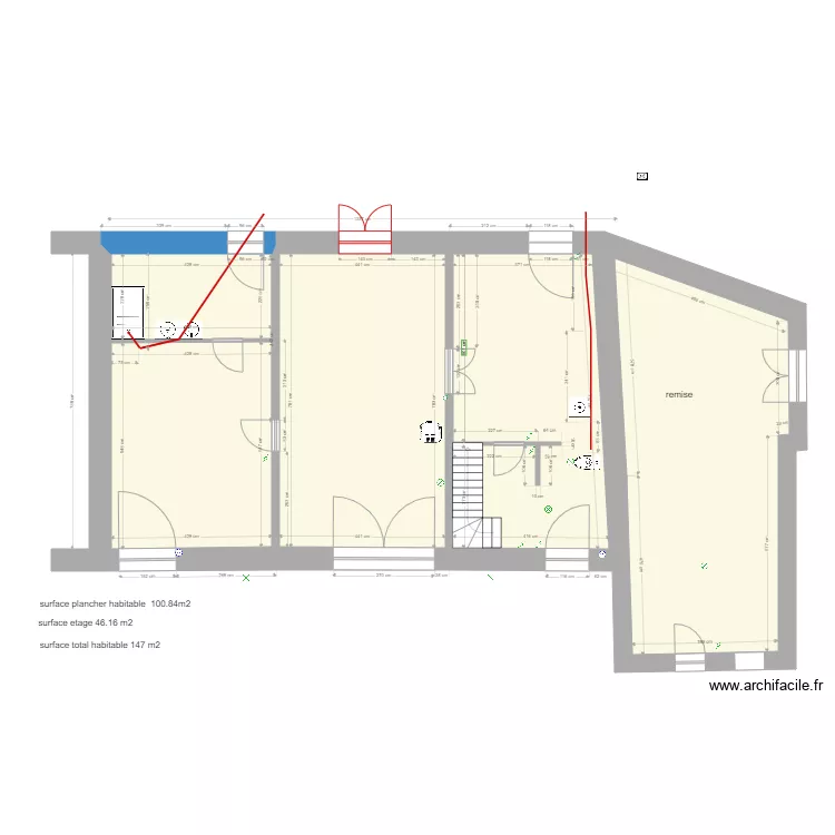 dournazac rez chauss&eacute; evacuation. Plan de 