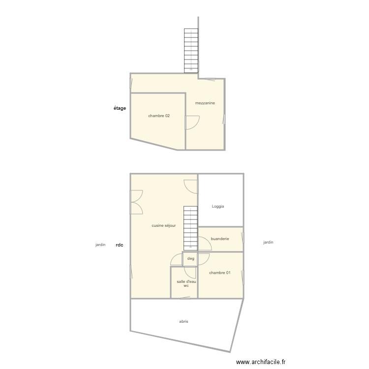 pere 1390 am. Plan de 9 pièces et 86 m2