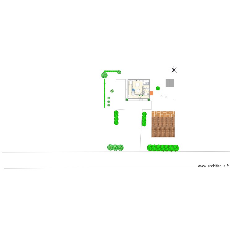 plan jardin IFP. Plan de 4 pièces et 84 m2