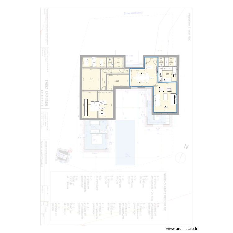 Fornacciari 2. Plan de 12 pièces et 147 m2