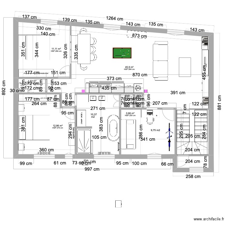  Plan villa Néa 5. Plan de 6 pièces et 72 m2