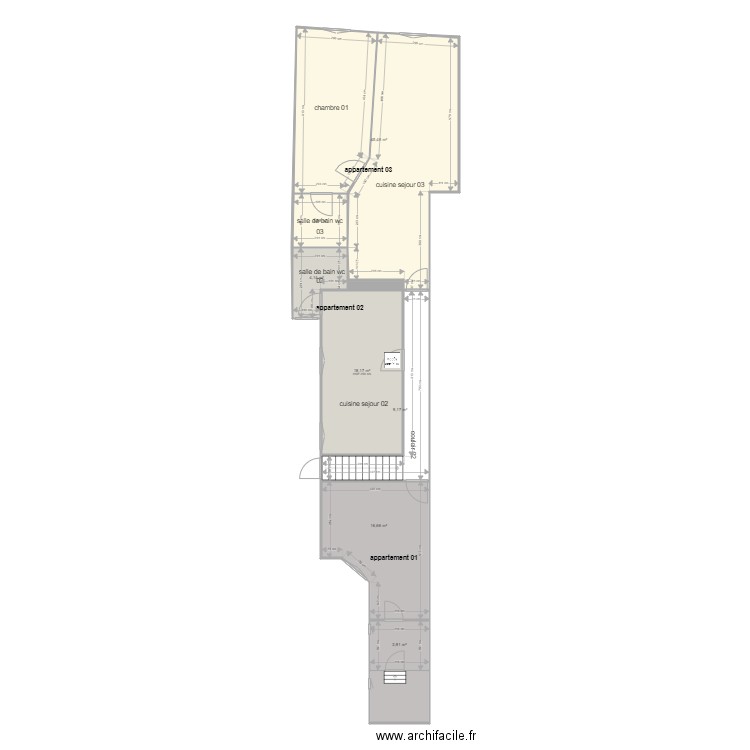 bogaert etage DPE. Plan de 9 pièces et 106 m2