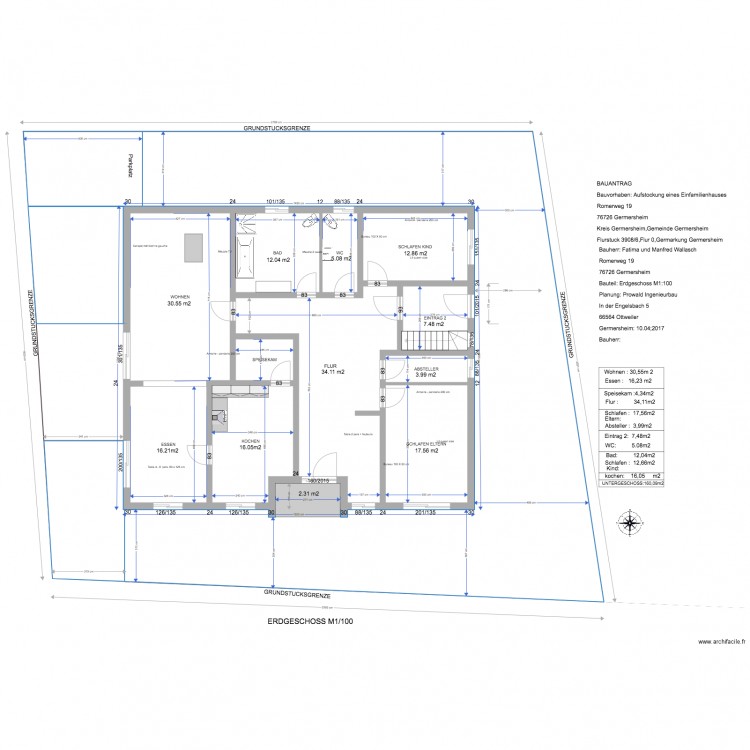 Wallasch SCHNITT. Plan de 0 pièce et 0 m2