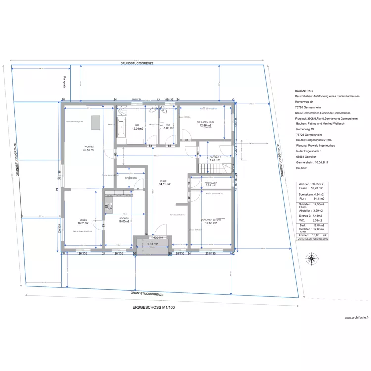 Wallasch SCHNITT. Plan de 