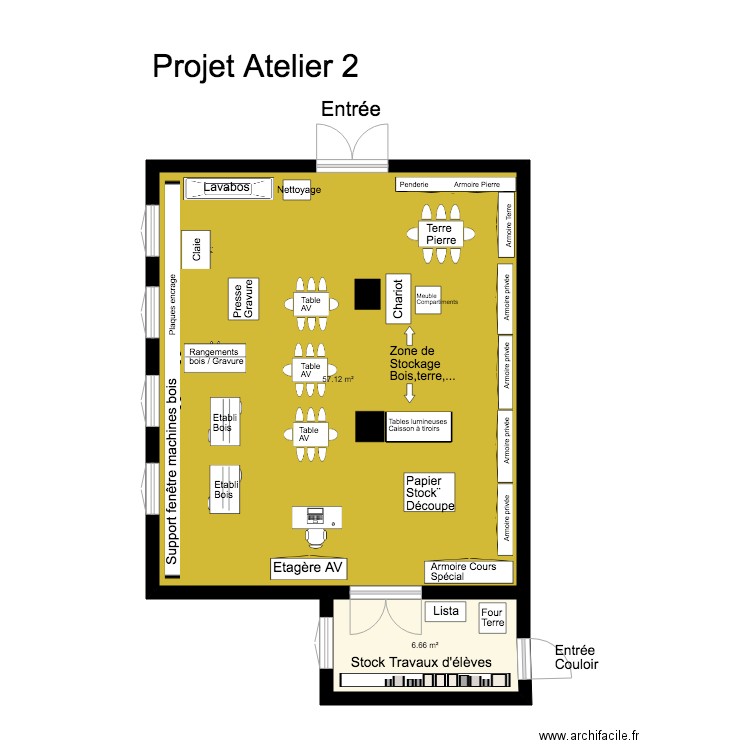 atelier2 papier. Plan de 0 pièce et 0 m2