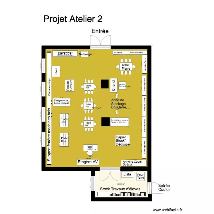 atelier2 papier. Plan de 