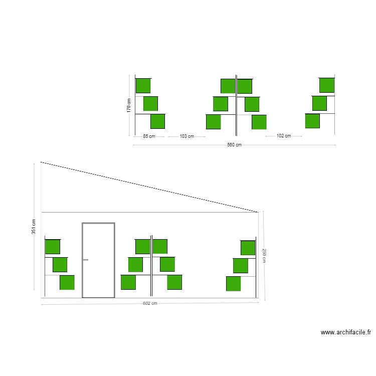 Positionnement Hamacs. Plan de 0 pièce et 0 m2