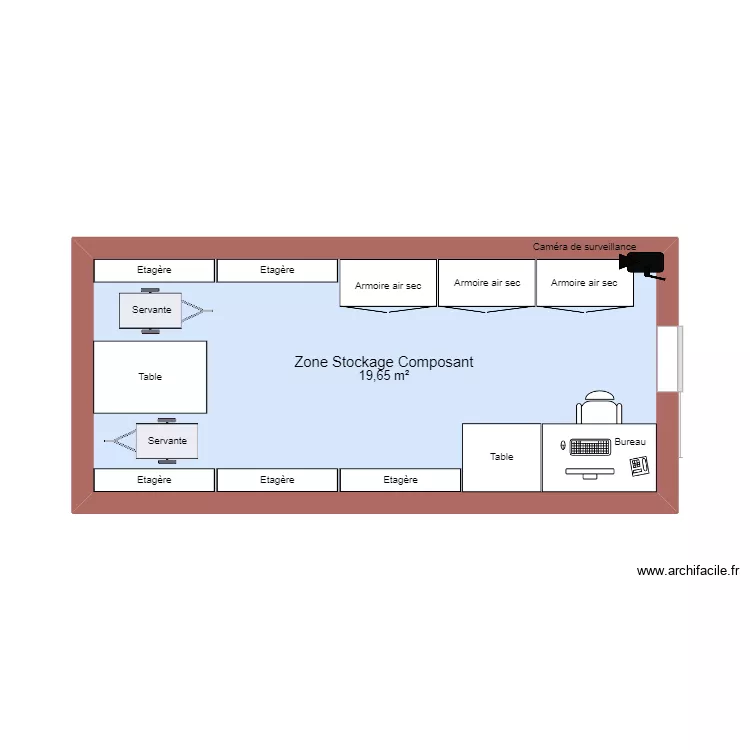ZONE STOCKAGE COMPOSANT LIGHT. Plan de 